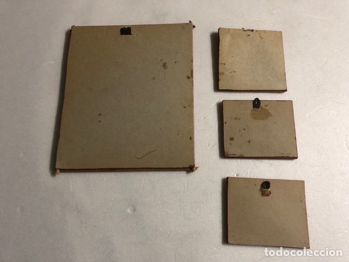 Arte: LOTE 4 CUADROS DE MARQUETER&Iacute;A - Foto 10