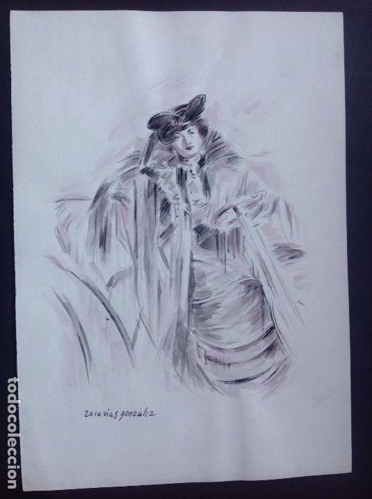 Arte: Zacar&iacute;as Gonz&aacute;lez. Dama elegante. - Foto 1