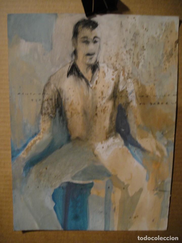 Art: acuarela cantaor flamenco - firmada