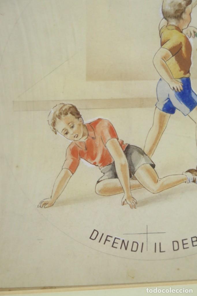 Arte: ILUSTRACION. DIFENDI AL DEBOLE. HACIA 1930 - Foto 3