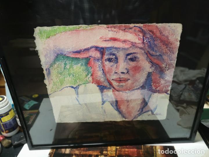 Arte: Cuadro acuarela retrato de mujer de Pilar Arturo