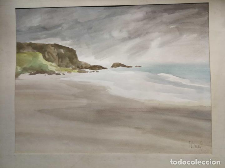 Arte: Acuarela marina playa