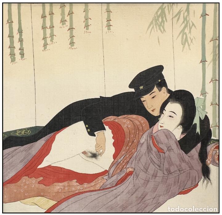 Arte: ANONIMO - ARTE SHUNGA EN FORMATO SCROLL - C. 1920 - Foto 3