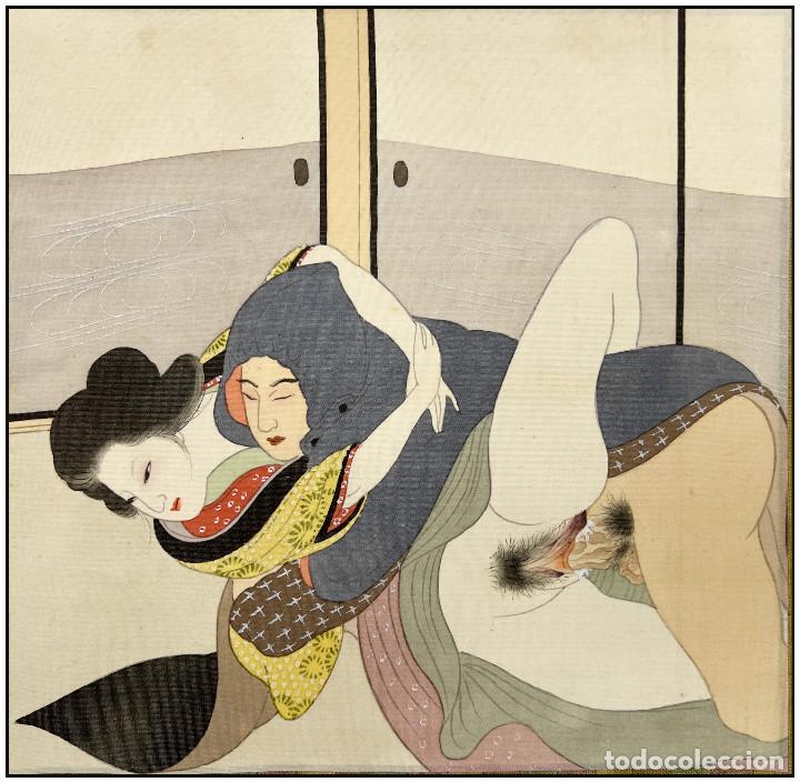 Arte: ANONIMO - ARTE SHUNGA EN FORMATO SCROLL - C. 1920 - Foto 4