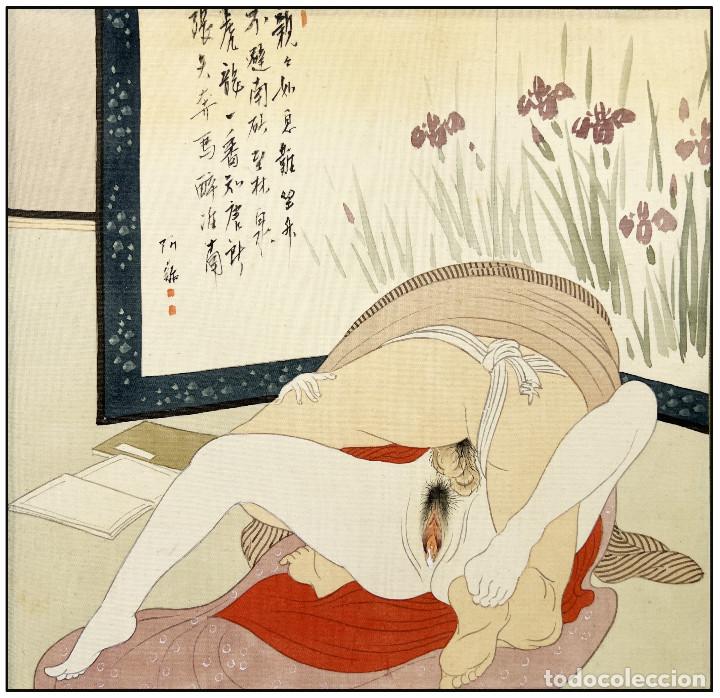 Arte: ANONIMO - ARTE SHUNGA EN FORMATO SCROLL - C. 1920 - Foto 5