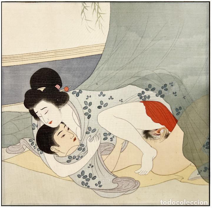 Arte: ANONIMO - ARTE SHUNGA EN FORMATO SCROLL - C. 1920 - Foto 6
