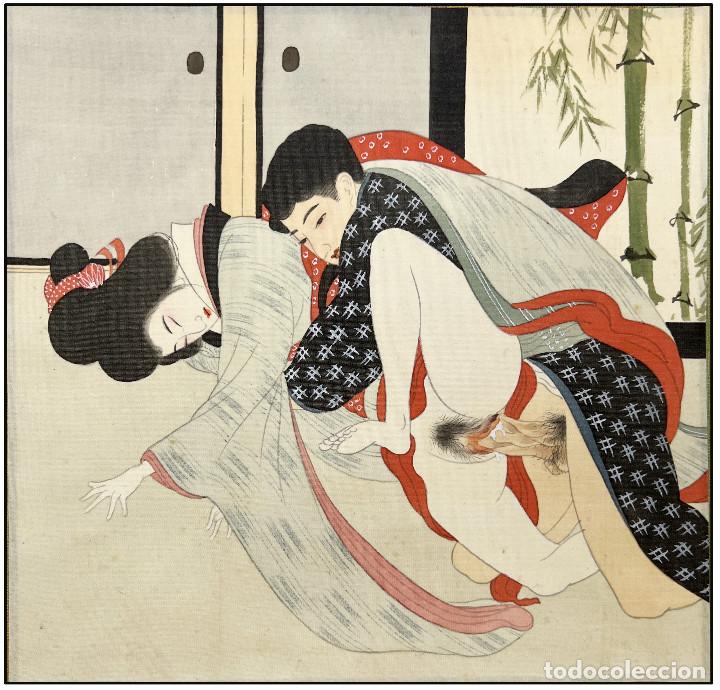 Arte: ANONIMO - ARTE SHUNGA EN FORMATO SCROLL - C. 1920 - Foto 7