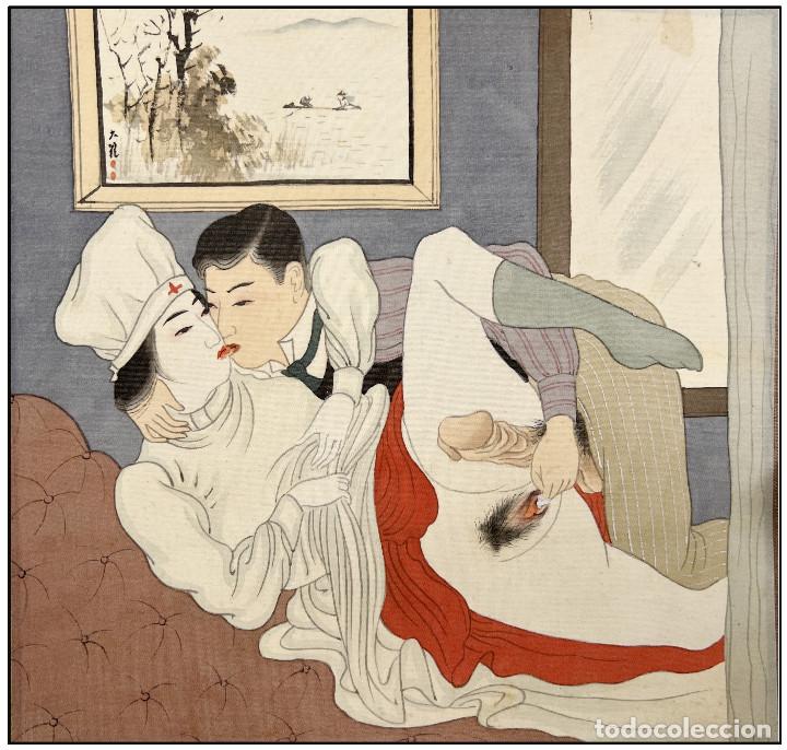 Arte: ANONIMO - ARTE SHUNGA EN FORMATO SCROLL - C. 1920 - Foto 9