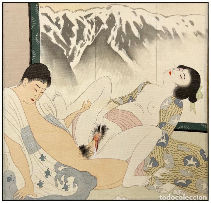 Arte: ANONIMO - ARTE SHUNGA EN FORMATO SCROLL - C. 1920 - Foto 11