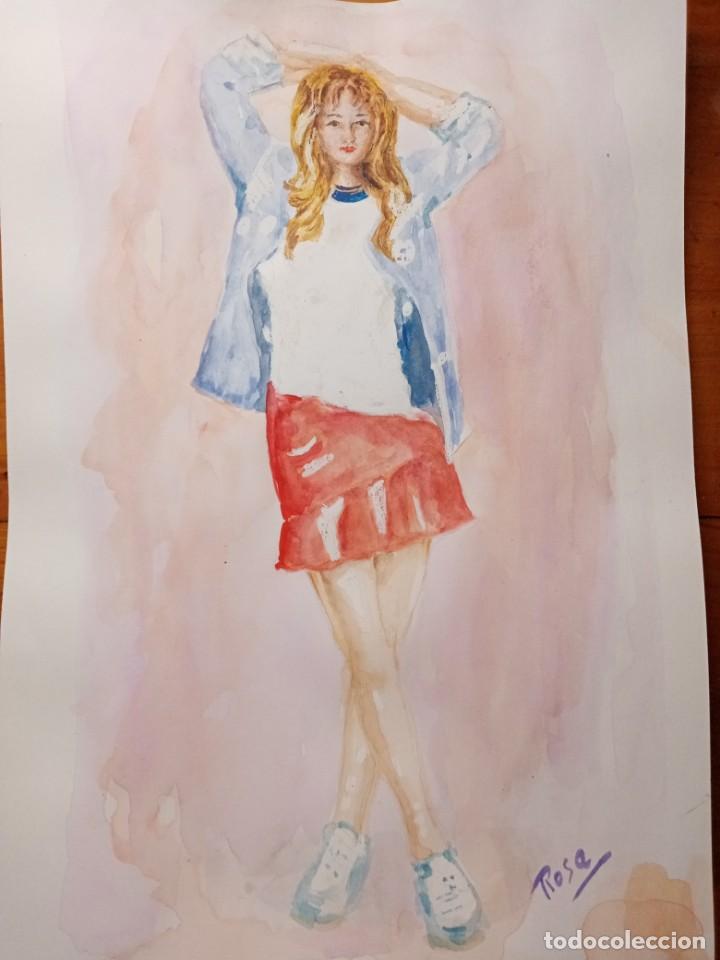 Arte: Acuarela, mujer - Foto 1