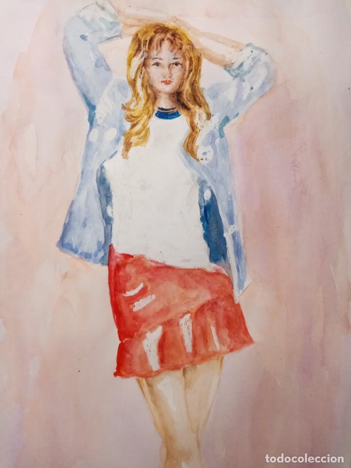 Arte: Acuarela, mujer - Foto 2