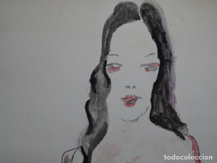 Arte: ACUARELA NATALIE CABRERA 1989. - Foto 2