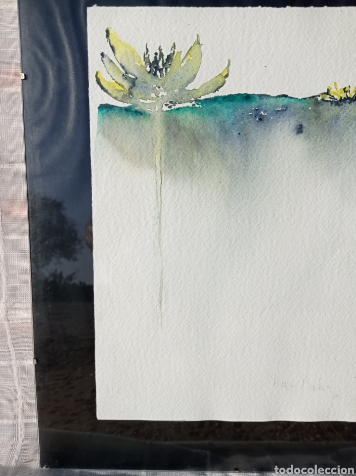Arte: ACUARELA ENMARCADA CON CRISTAL - Foto 6