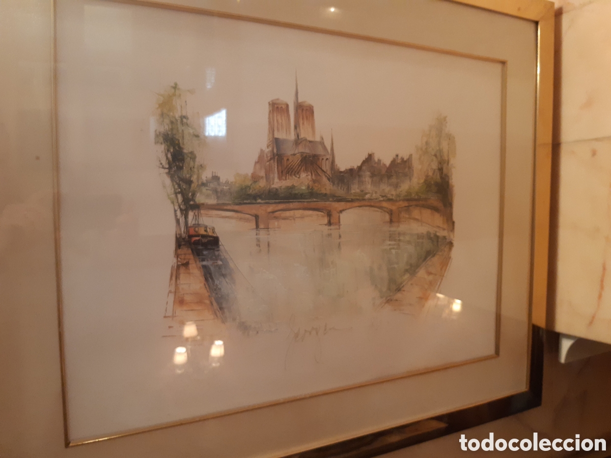 Arte: CUADRO ACUARELA NOTRE DAME - Foto 1
