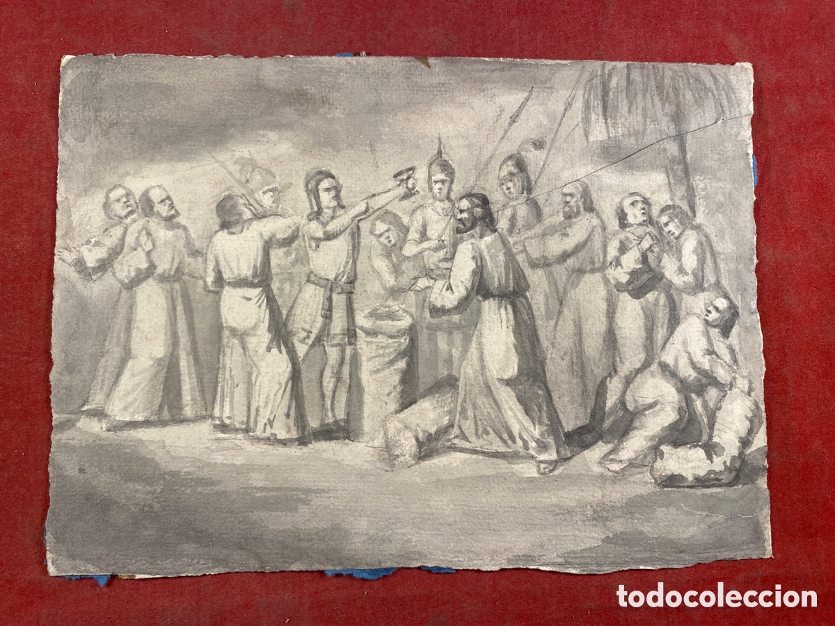 Arte: ACUARELA SIGLO XVIII - Foto 1