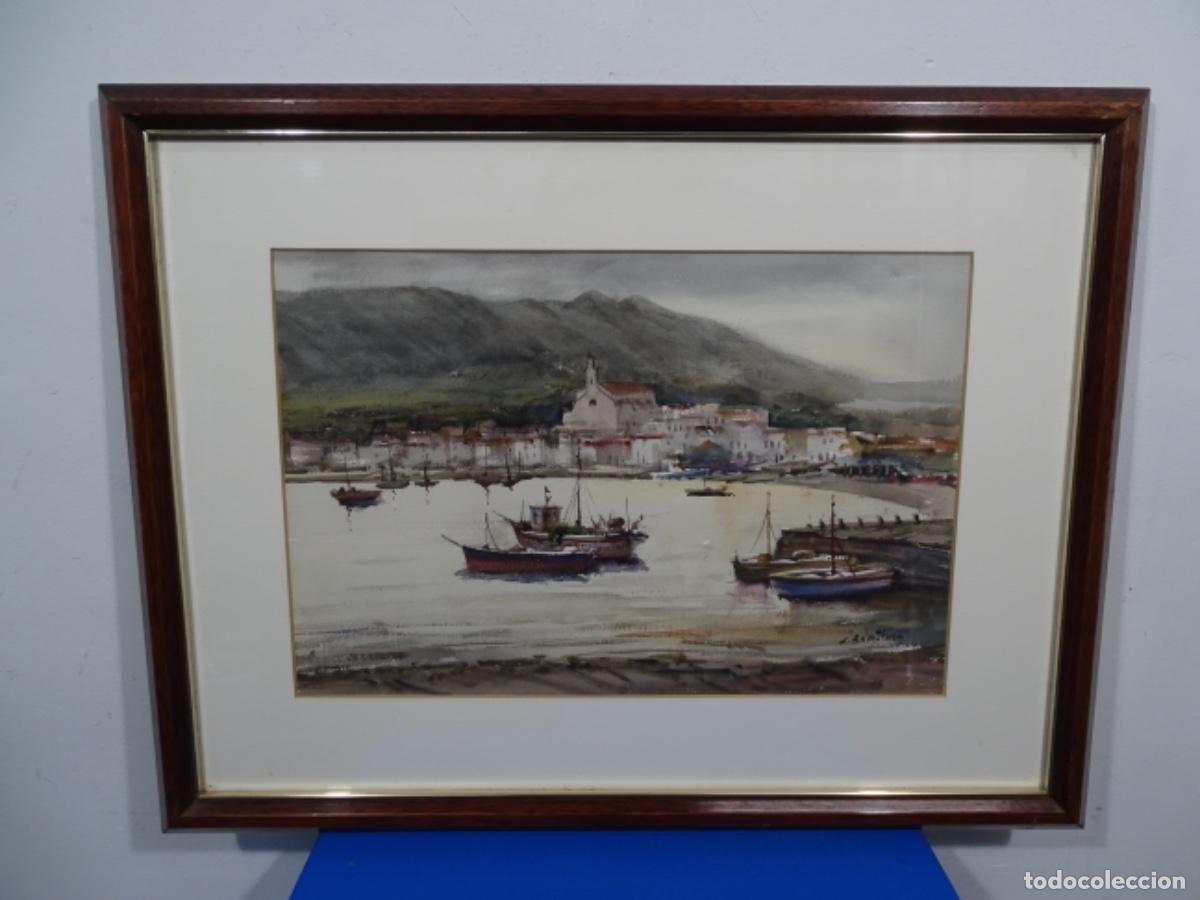 Arte: ACUARELA DE CARLOS BALLESTEROS. CADAQUES. - Foto 1