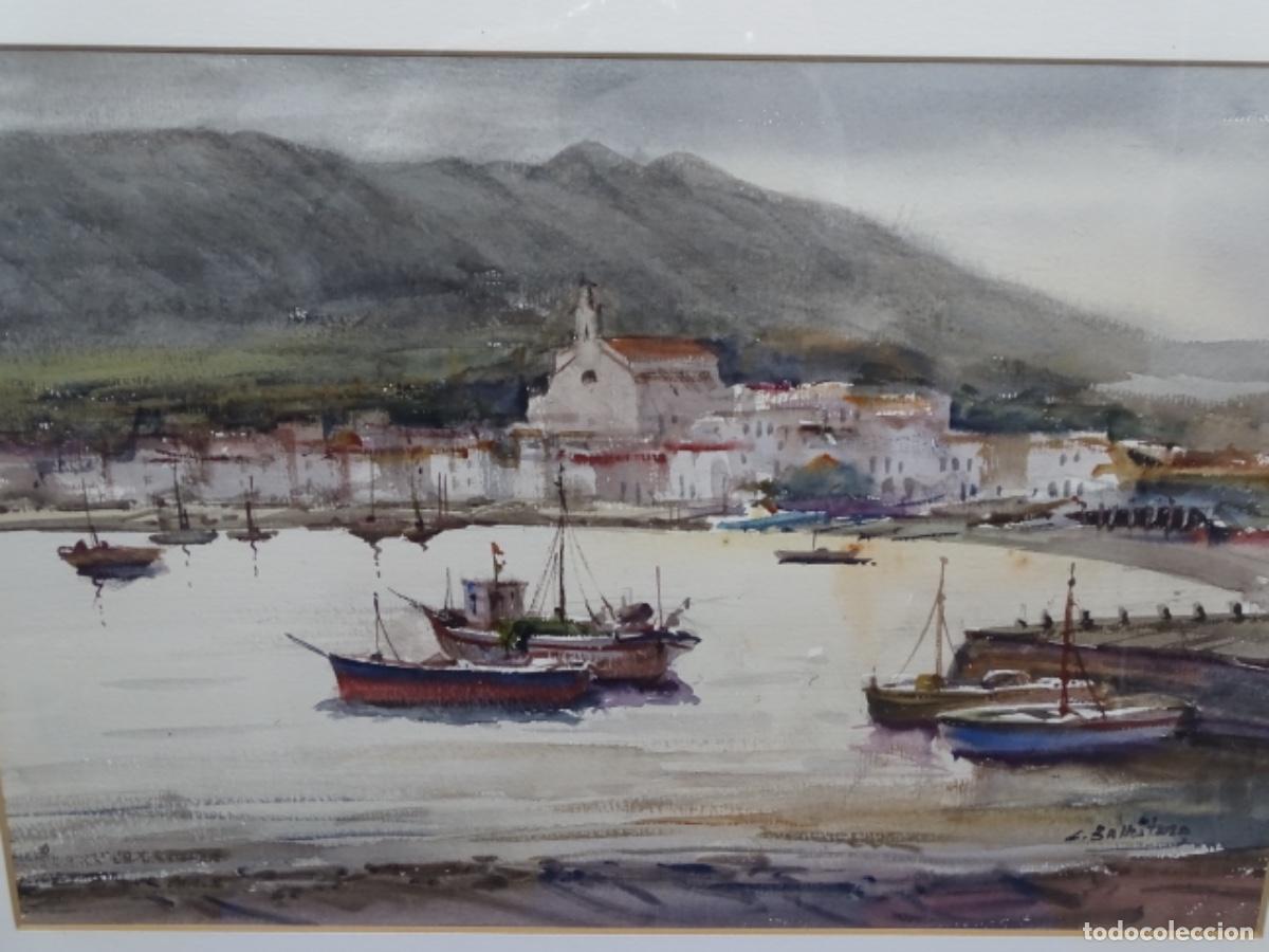 Arte: ACUARELA DE CARLOS BALLESTEROS. CADAQUES. - Foto 2