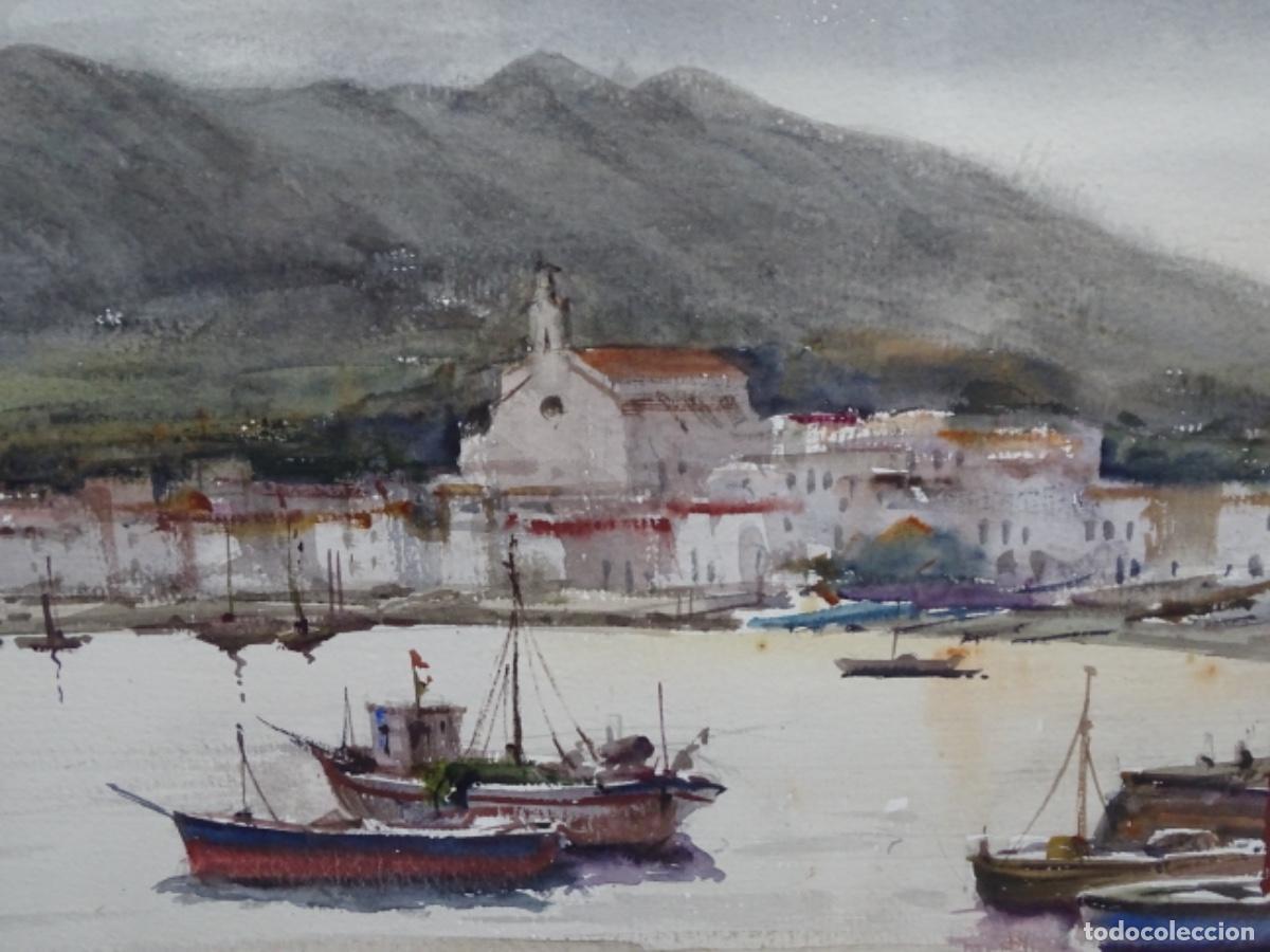 Arte: ACUARELA DE CARLOS BALLESTEROS. CADAQUES. - Foto 3