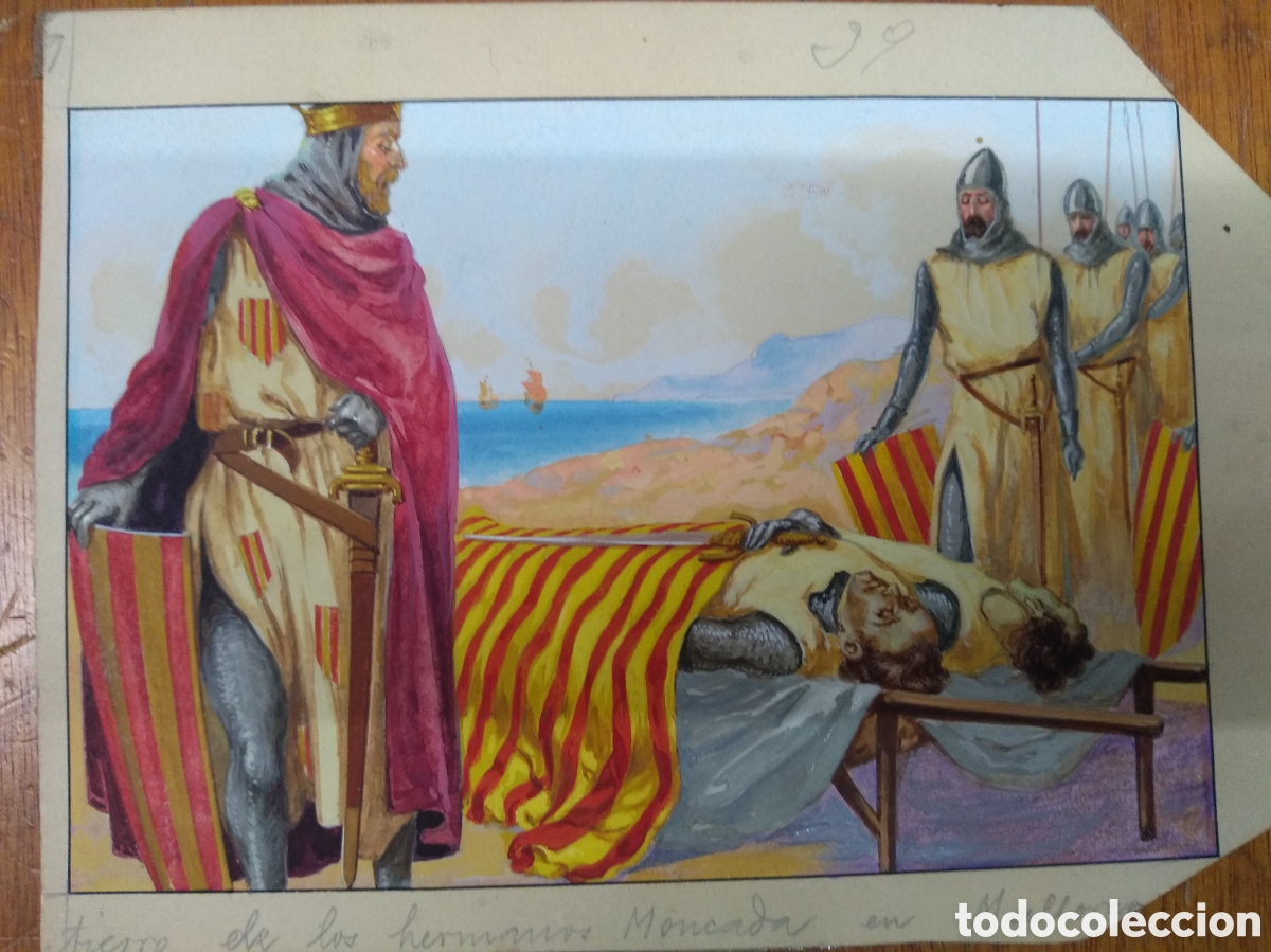 Arte: Acuarela Prototipo de Cromo a&ntilde;os 40'. Ed. Juan Bargu&ntilde;o