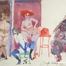 Arte: EMILIA CASTAÑEDA MARTINEZ (MADRID, 1943) ACUARELA SOBRE PAPEL. TITULADA PARA TODOS LOS GUSTOS