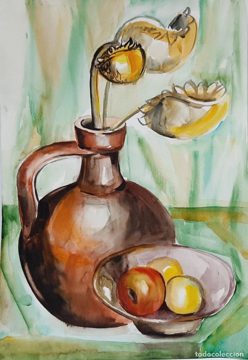 Arte: Acuarela original vintage sin enmarcar (14.2)