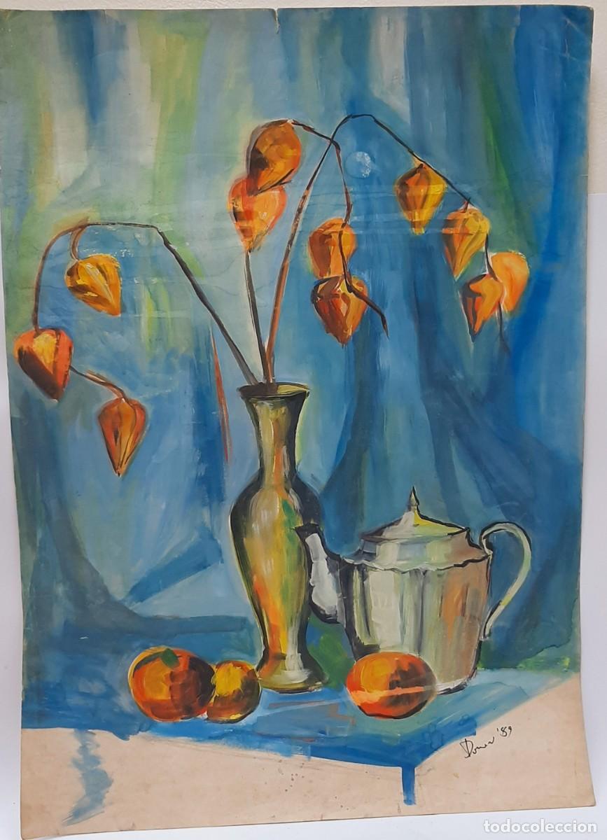 Arte: Vintage acuarela original sin marco firmada (14.3)