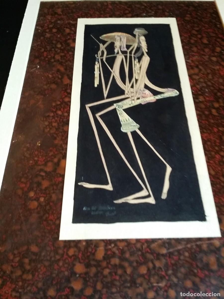 Arte: Antiguo dibujo a la acuarela, JAVA - Foto 4