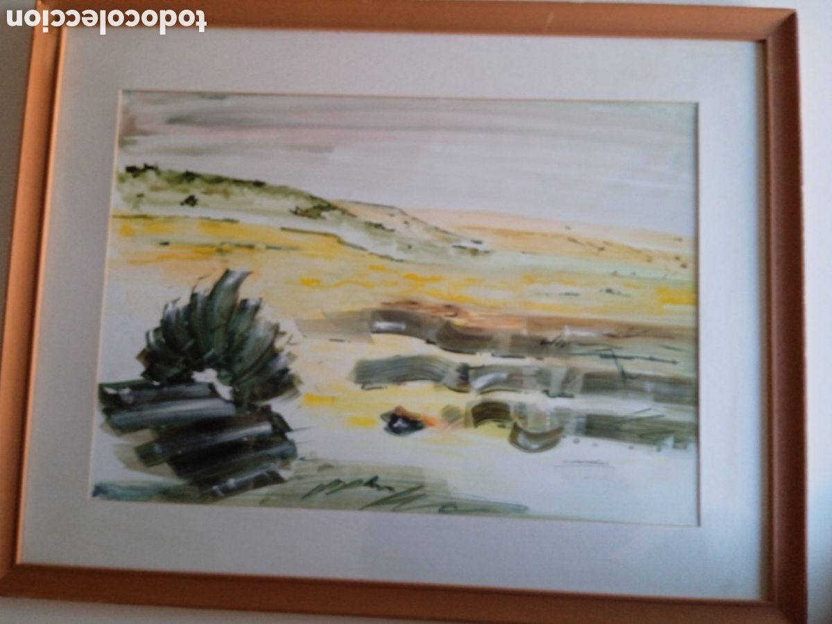 Arte: Cuadro con acuarela &rdquo;Paisaje aragon&eacute;s&rdquo; de Marina Chavarr&iacute;as