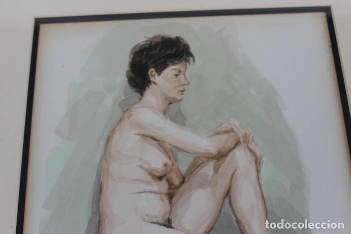 Arte: MU&Ntilde;OZ BARBERAN DESNUDO ACUARELA - Foto 5