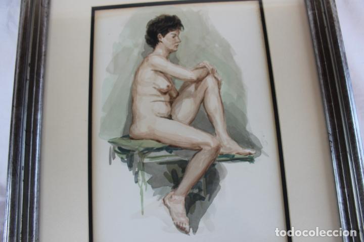 Arte: MU&Ntilde;OZ BARBERAN DESNUDO ACUARELA - Foto 7