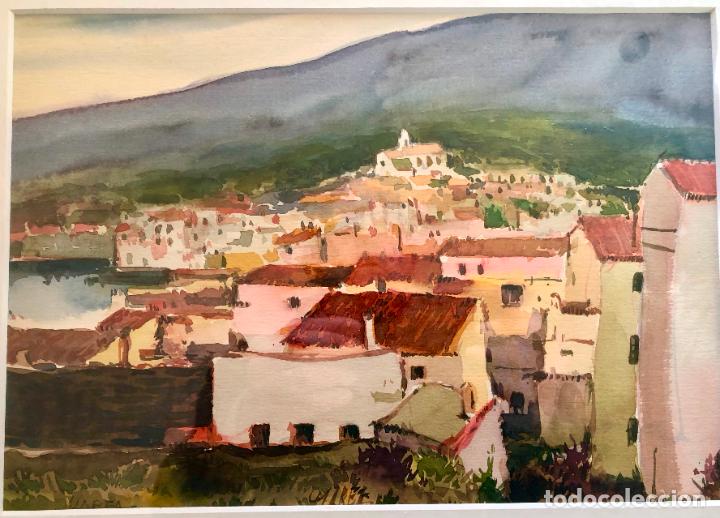 Arte: CADAQU&Eacute;S. ACUARELA ORIGINAL DE JOSEP MARF&Agrave; - Foto 2