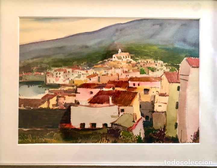 Arte: CADAQU&Eacute;S. ACUARELA ORIGINAL DE JOSEP MARF&Agrave; - Foto 1