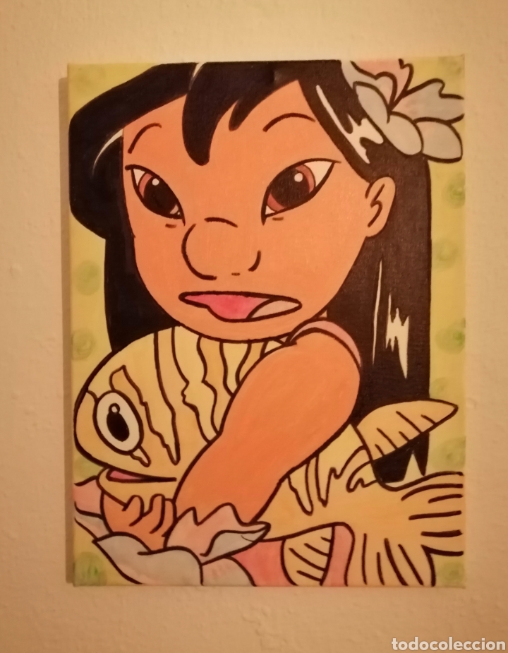 Arte: Cuadro Acr&iacute;lico y Acuarela Lilo - Foto 1