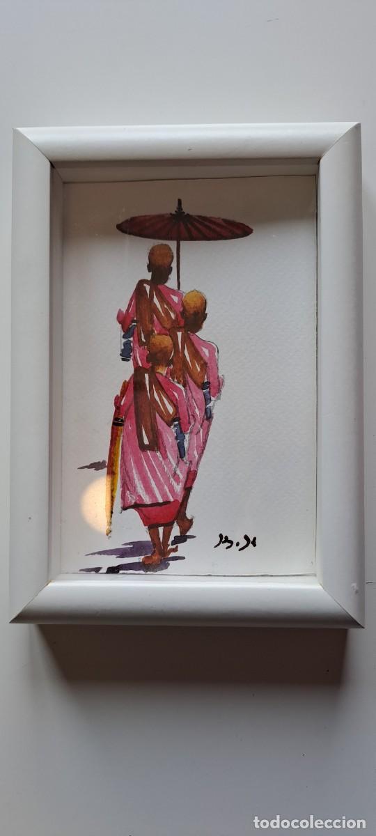 Kunst: Acuarela &eacute;tnica firmada. Enmarcada