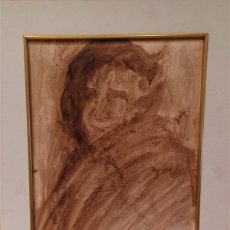 Arte: LUIS PLA ESTERELLES (VALENCIA, 1947) ”PERSONAJE” ACUARELA 34,5 X 25. FIRMADO Y FECHADO L.PLÁ 1997
