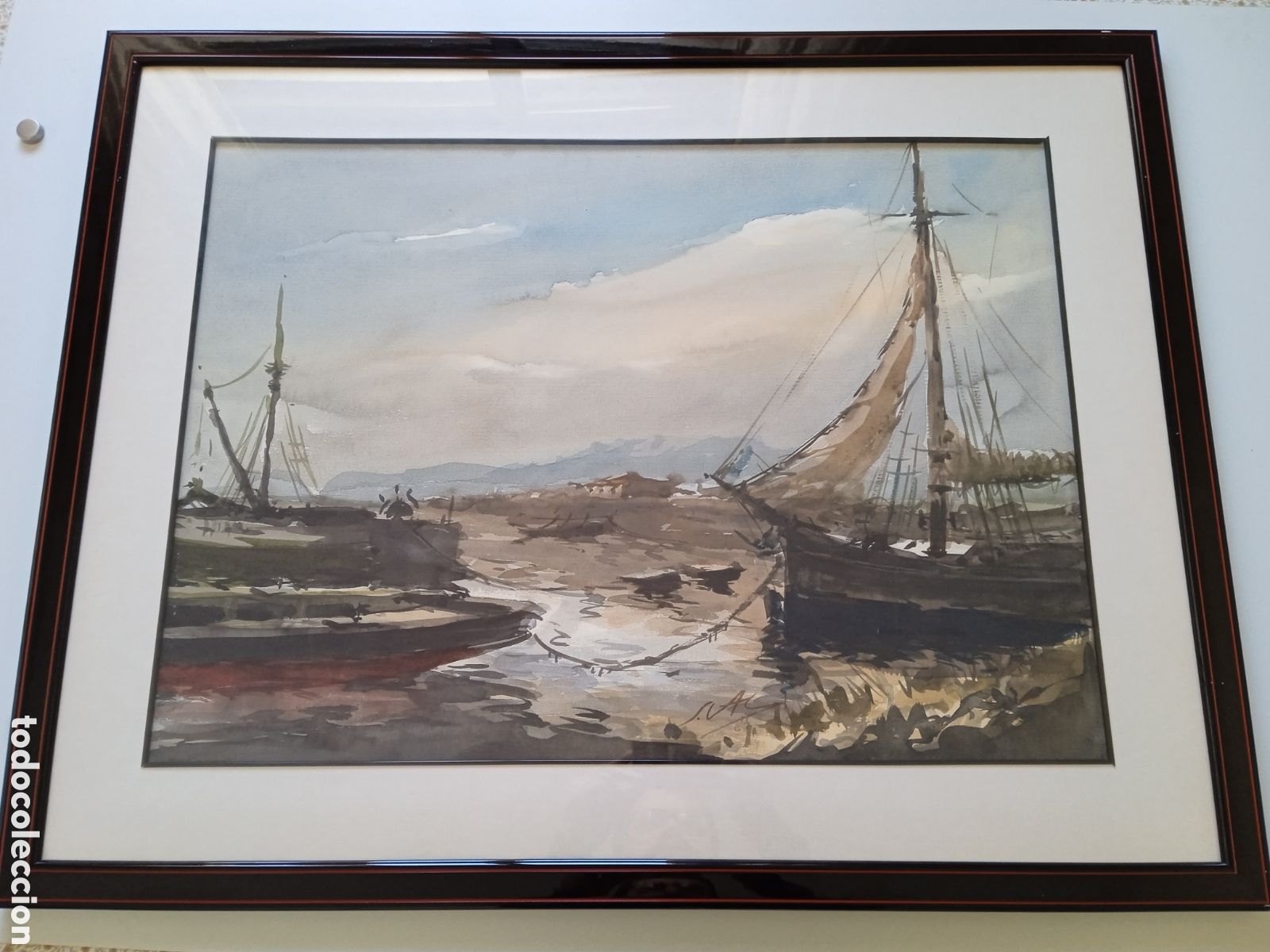 Arte: Acuarela gran tama&ntilde;o Salvador Gutierrez de la Concha (original)