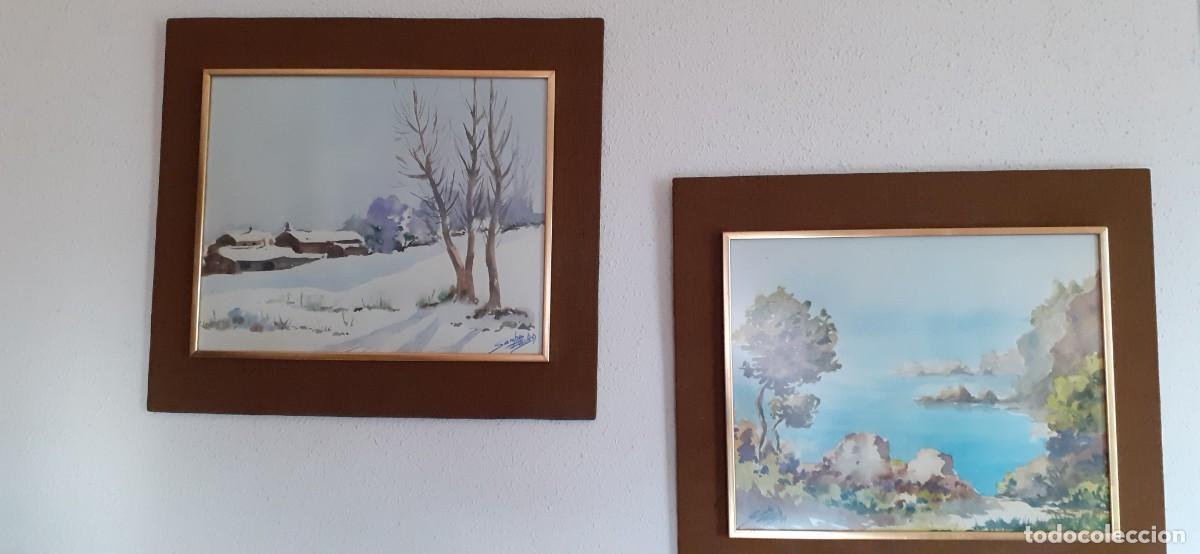 Kunst: DOS ACUARELAS DE PAISAJES FIRMADAS POR EL PINTOR SANCHO FAUSTE