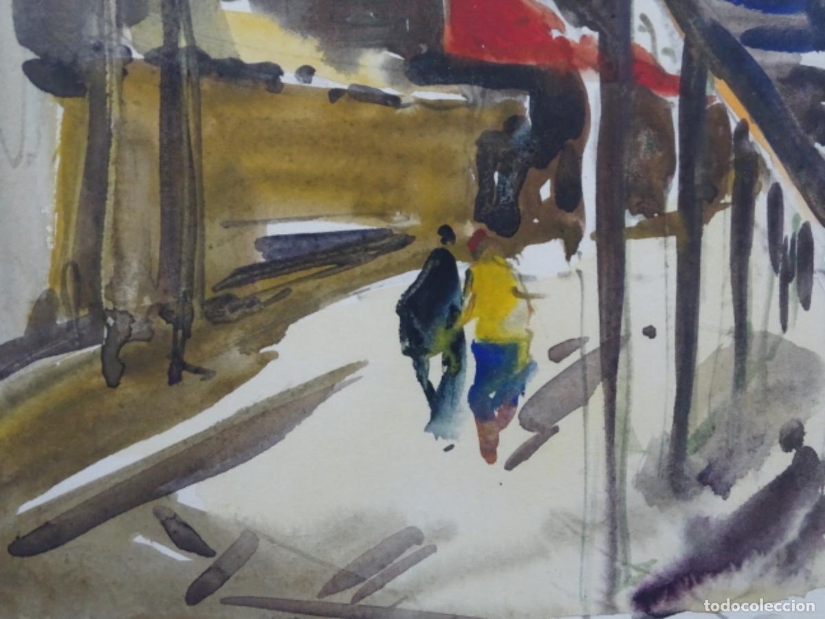 Arte: ACUARELA DE JOAN MITJANS. CATALA&Ntilde;AZOR 1981. - Foto 3