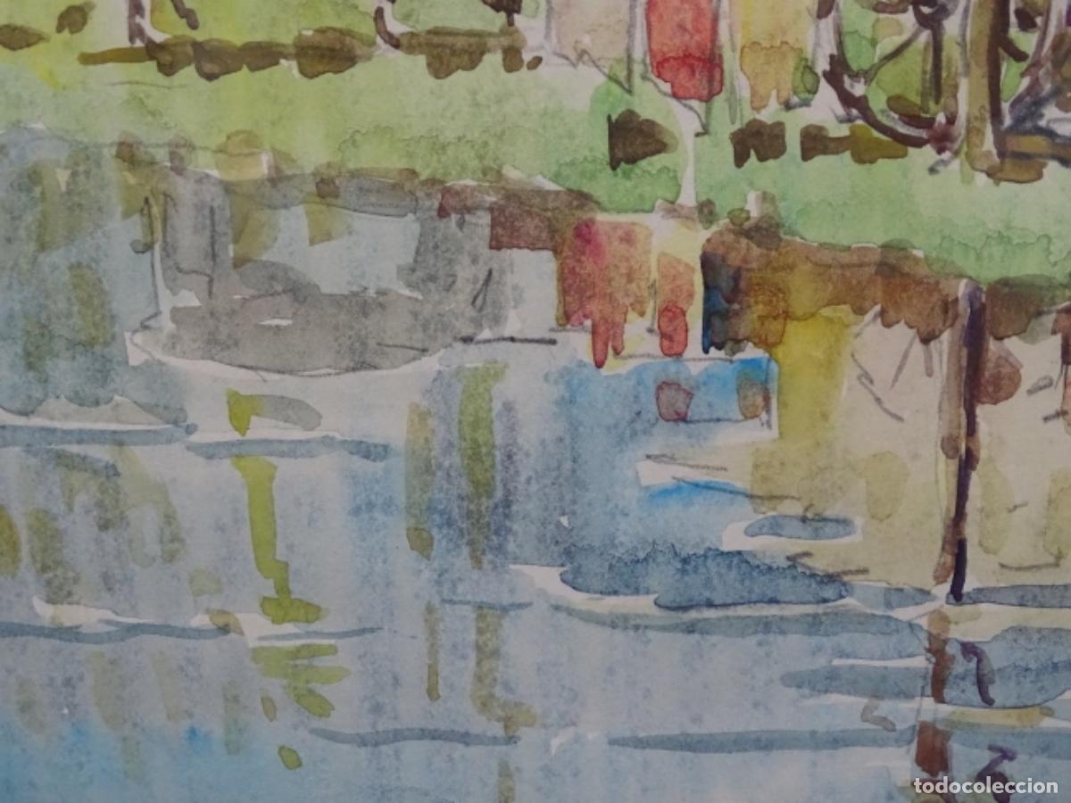 Arte: ACUARELA DE ZAMORA MU&Ntilde;OZ. CAMPAMENTO GITANO. - Foto 10