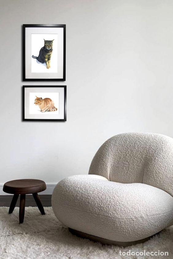 Arte: Acuarela con gato romano - Foto 3