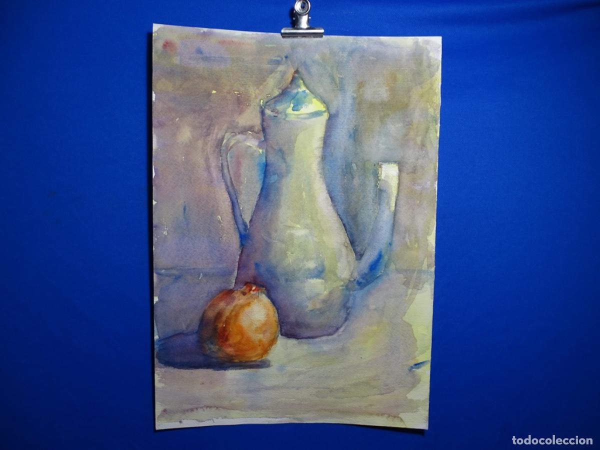 Arte: ACUARELA AN&Oacute;NIMA. BODEGON CAFETERA. 49x35 CM. - Foto 1
