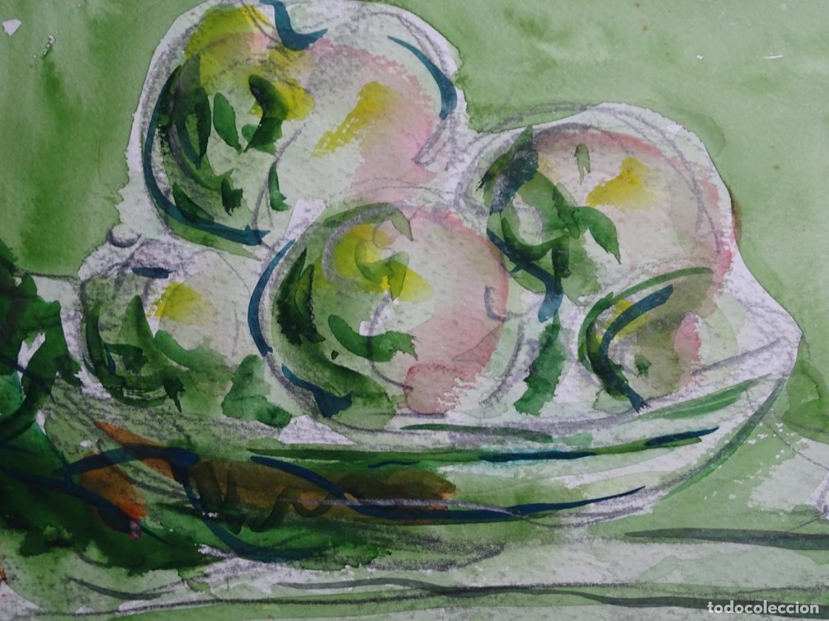Arte: GRAN ACUARELA AN&Oacute;NIMA. BODEGON. 70x50 CM. - Foto 2