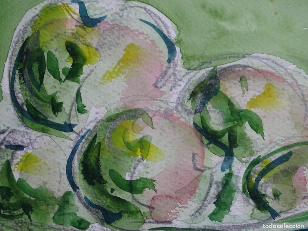 Arte: GRAN ACUARELA AN&Oacute;NIMA. BODEGON. 70x50 CM. - Foto 6