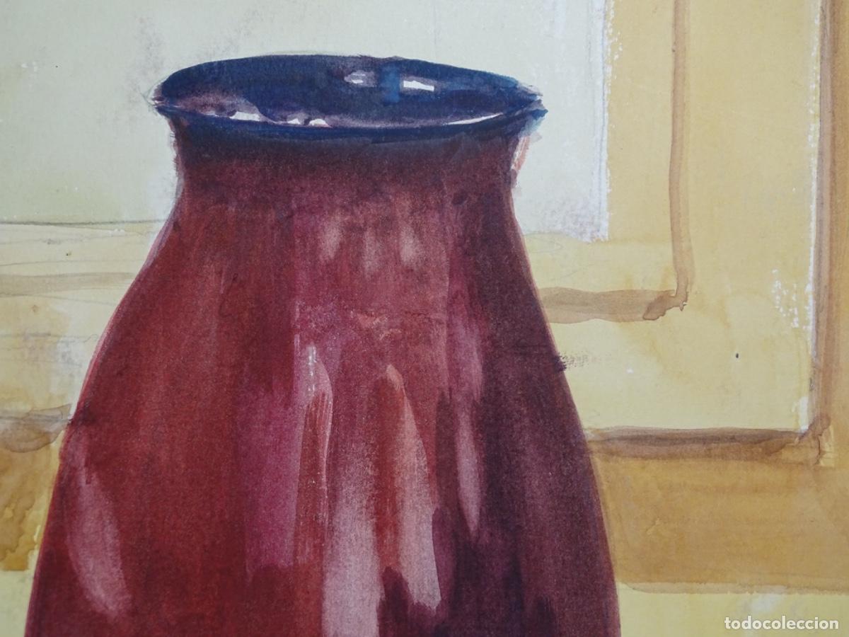 Arte: GRAN ACUARELA AN&Oacute;NIMA. BODEGON. 50x42 CM. - Foto 5
