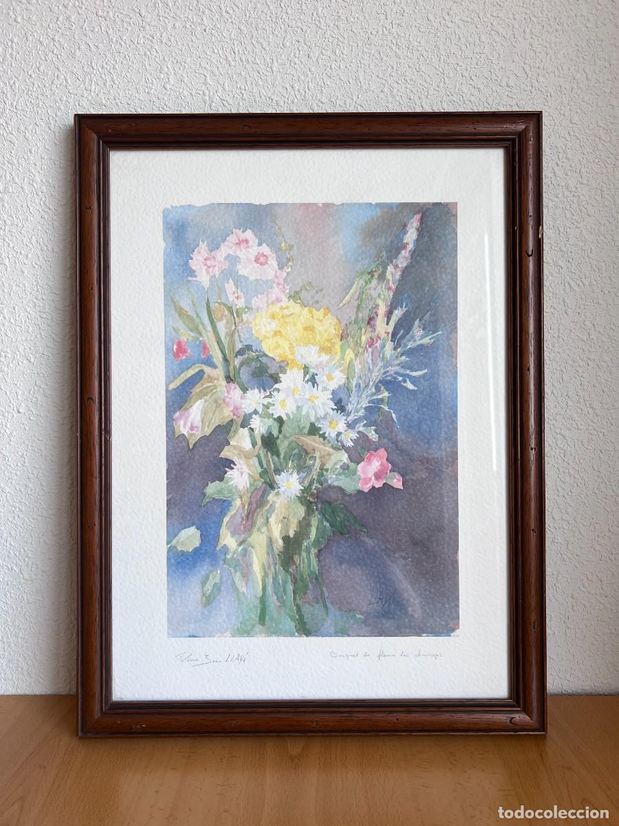 Art: ACUARELA DE JEAN PIERRE LLADO - BOUQUET DE FLEURS DES CHAMPS