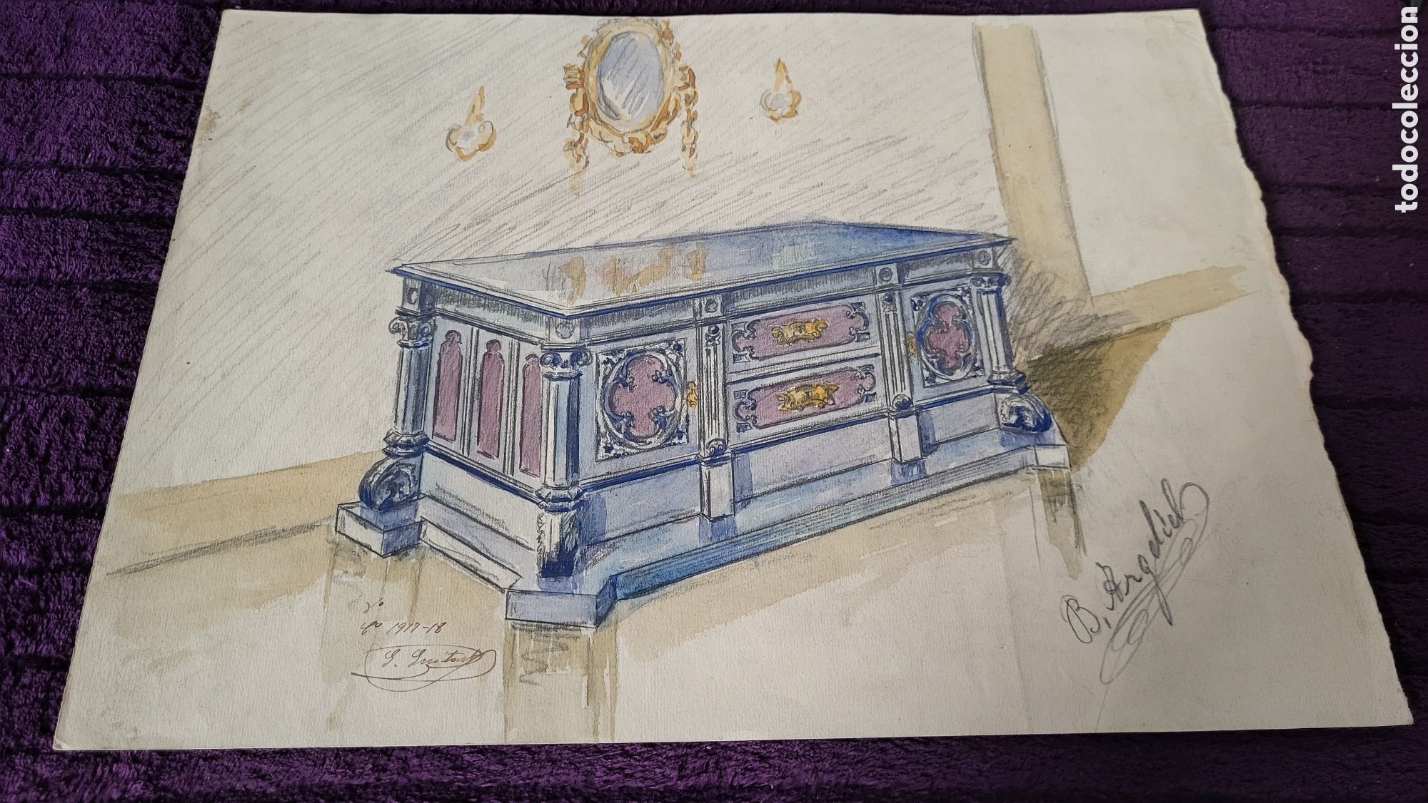 Arte: Acurela firmado B.Argelich - Foto 1