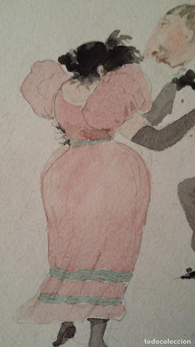 Arte: POLCA francesa. Acuarela de 1880. - Foto 6