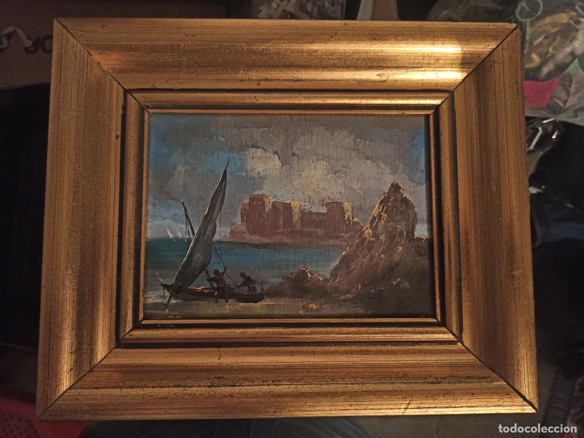 Arte: CUADRO OLEO SOBRE TABLA PAISAJE - Foto 1