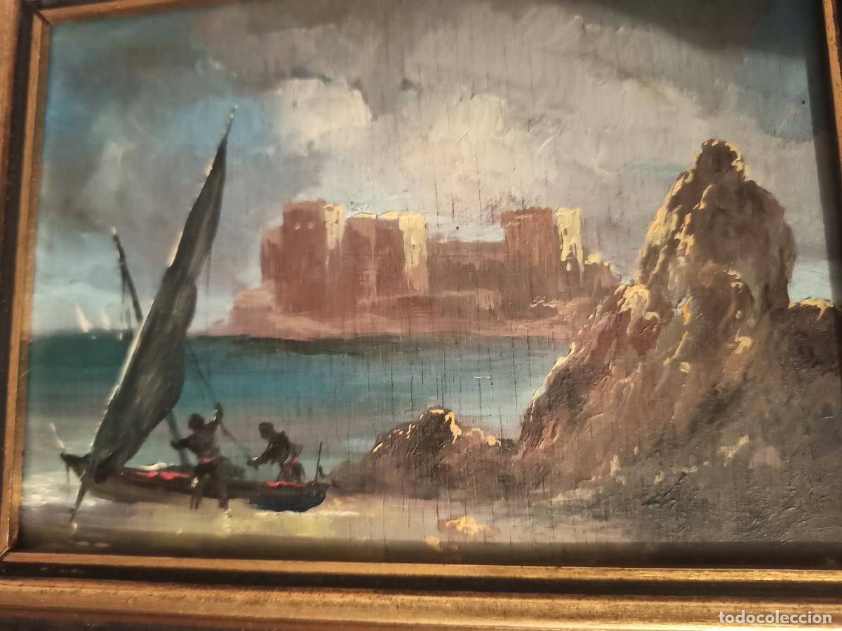 Arte: CUADRO OLEO SOBRE TABLA PAISAJE - Foto 3
