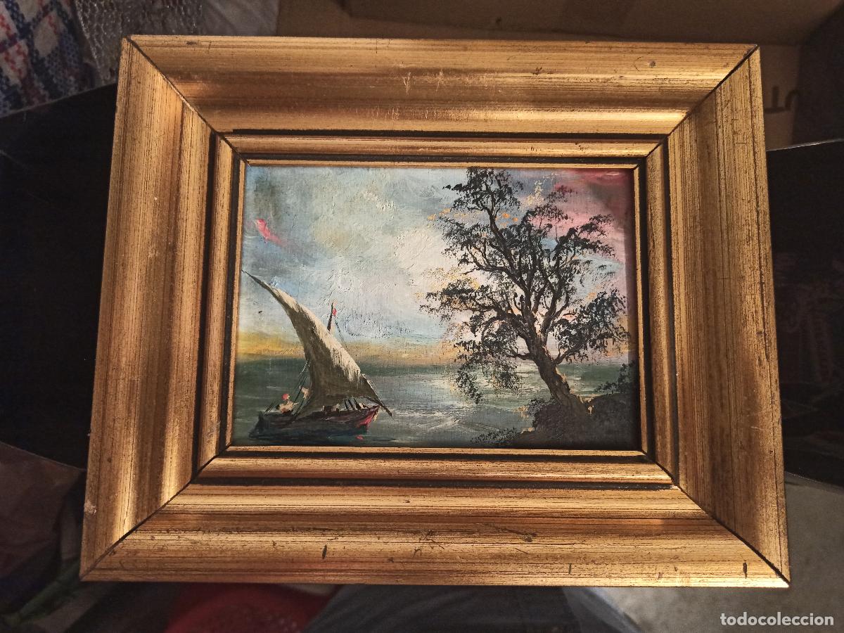 Arte: CUADRO OLEO SOBRE TABLA PAISAJE - Foto 1